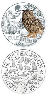3 euro coin The Owl | Austria 2018