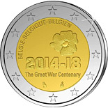 2 euro coin 100 Years After the Beginning of the First World War | Belgium 2014