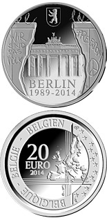 20 euro coin 25th Anniversary of the Fall of the Berlin Wall | Belgium 2014