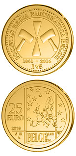 25 euro coin 175 years of Royal Numismatic Society of Belgium | Belgium 2016