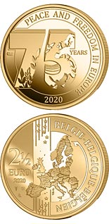 2.5 euro coin 75 Years of Peace and Freedom in Europe | Belgium 2020