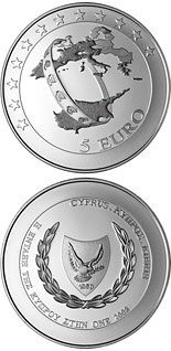 5 euro coin Accession of Cyprus to the euro area | Cyprus 2008