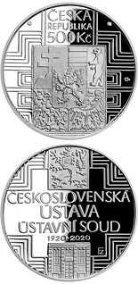 500 koruna coin Adoption of Czechoslovak Constitution | Czech Republic 2020