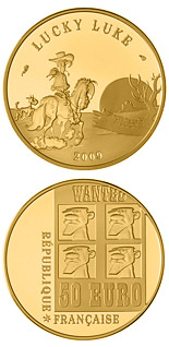50 euro coin Lucky Luke  | France 2009