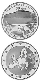1.5  coin 50 years European Parliament  | France 2008