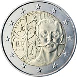 2 euro coin 150th Anniversary of Pierre de Coubertin`s Birth | France 2013