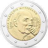 2 euro coin 100th Anniversary of the Birth of François Mitterrand | France 2016