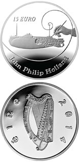15 euro coin John Philip Holland | Ireland 2014
