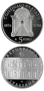5 euro coin 180th Anniversary of the Italian Council of State  | Italy 2011