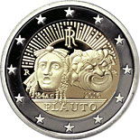 2 euro coin 2200th Anniversary of the Death of Tito Maccio Plauto | Italy 2016