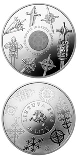 50 litas coin Cross crafting  | Lithuania 2008