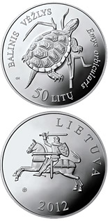 50 litas coin European Pond Turtle | Lithuania 2012