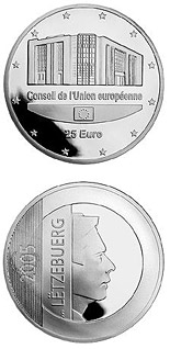25 euro coin Council of the European Union and Luxembourg Presidency  | Luxembourg 2005