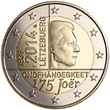 2 euro coin 175 Years of Independence of Luxembourg | Luxembourg 2014