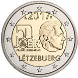 2 euro coin The 50th anniversary of the voluntariness of the Luxembourg army  | Luxembourg 2017