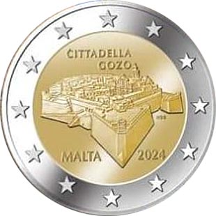 Image of 2 euro coin - Maltese Walled Cities
Ċittadella Gozo | Malta 2024