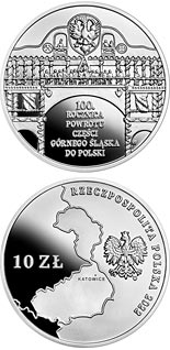 10 zloty coin  100th Anniversary of the Return of a Part of Upper Silesia to Poland | Poland 2022