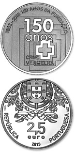2.5 euro coin 150th Anniversary Of Red Cross | Portugal 2013