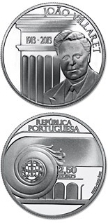2.5 euro coin 100th Anniversary Of João Villaret | Portugal 2013