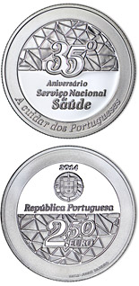 2.5 euro coin 35 Year Service Of National Health | Portugal 2014