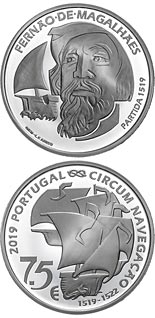 7.5 euro coin 500th Anniversary Of Magellan Circun-Navigation - The Departure 1519 | Portugal 2019