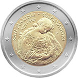 2 euro coin 450th Anniversary of the Brith of Caravaggio | San Marino 2021