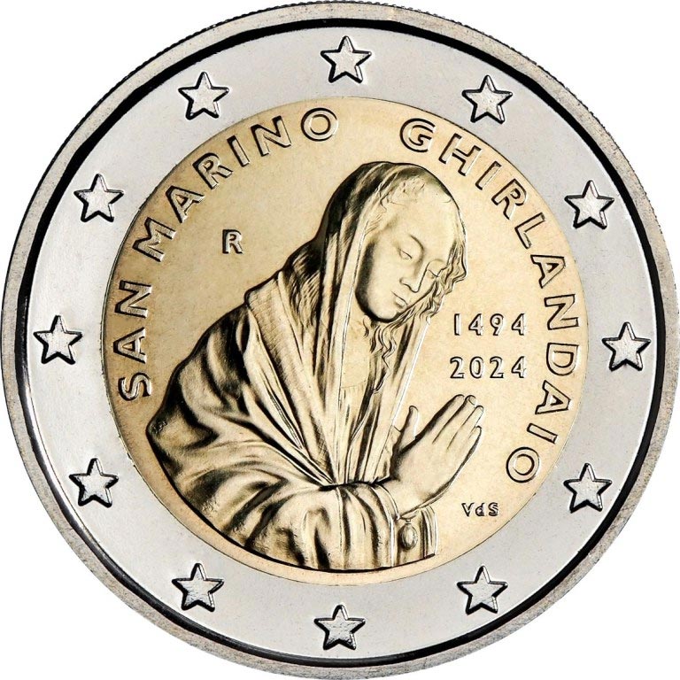 Image of 2 euro coin - 530th Anniversary of the Death of Domenico Ghirlandaio | San Marino 2024