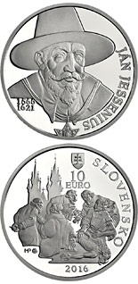 10 euro coin 450th anniversary of the birth of Ján Jesenius | Slovakia 2016