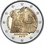2 euro coin 550th anniversary of the establishment of Academia Istropolitana | Slovakia 2017