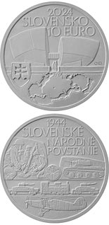 10 euro coin 80th anniversary of the Slovak National Uprising | Slovakia 2024