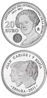 20 euro coin Centennial of International Women's day 1911-2011 | Spain 2011