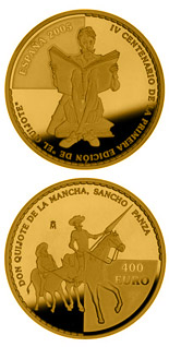 400 euro coin 400th anniversary of the publication of Don Quixote | Spain 2005
