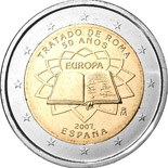 2 euro coin 50th Anniversary of the Treaty of Rome | Spain 2007