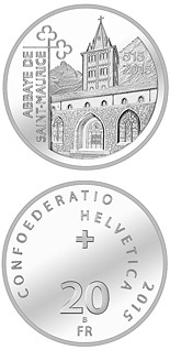 20 franc coin 1500 Years St. Maurice's Abbey  | Switzerland 2015