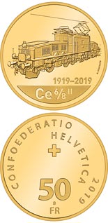 50 franc coin 100th anniversary of the Crocodile locomotive | Switzerland 2019