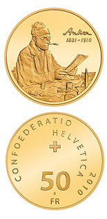50 franc coin Centenary of Albert Anker's death | Switzerland 2010