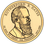 1 dollar coin Rutherford B. Hayes (1877-1881) | USA 2011