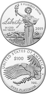 100 dollar coin The Liberty | USA 2019