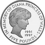 5 pound coin Diana, Princess of Wales Memorial Crown  | United Kingdom 1999