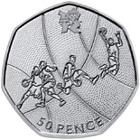 50 pence coin Basketball | United Kingdom 2011