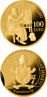 100 euro coin The Evangelists: Saint Luke | Vatican City 2016