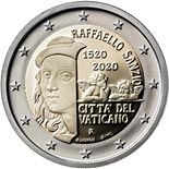 2 euro coin 500th Anniversary of the Death of Raffaello | Vatican City 2020