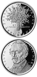 Image of 500 koruna coin - Birth of poet Karel Jaromír Erben  | Czech Republic 2011.  The Silver coin is of Proof, BU quality.