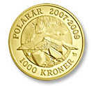 1000 krone coin Northern Lights  | Denmark 2009