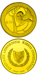 20 euro coin 50th anniversary of the Republic of Cyprus | Cyprus 2010