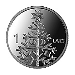 1 lats coin Namejs ring | Latvia 2009