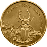 Image of 2 zloty coin - Lucanus cervus | Poland 1997.  The Nordic gold (CuZnAl) coin is of UNC quality.