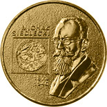Image of 2 zloty coin - Michał Siedlecki (1873-1940) | Poland 2001.  The Nordic gold (CuZnAl) coin is of UNC quality.
