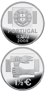 1.5 euro coin Assistencia Médica Internacional AMI - Against the indifference | Portugal 2008