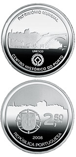 2.5 euro coin Historic Centre of Porto | Portugal 2008